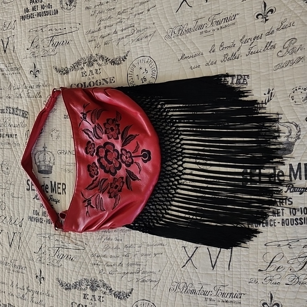 Red Leather Frosting by Mary Norton Purse